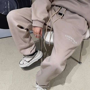 男 秋冬潮牌情侣休闲卫裤 FOG复线ESSENTIALS美式 高街宽松束脚长裤