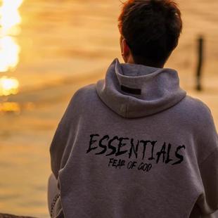 潮牌FOG秋冬加绒宽松连帽卫衣男 GOD复线ESSENTIALS美式 FEAR