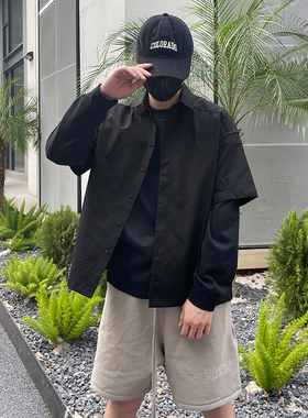 正品主线FOG FEAR OF GOD短袖衬衫外套休闲高街宽松男女夏季潮牌