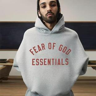GOD 复线ESSENTIALS秋冬潮牌24FALL加绒连帽卫衣男女 FEAR FOG