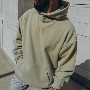 FG富贵植绒字母卫衣喷砂水洗帽衫 主线Fear FOG第七季 God 男女