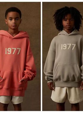 童装FOG正品Fear of God复线Essentials儿童连帽卫衣1977宽松男女