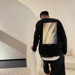 FOG联名三条杠沙丘印花美式 GOD 潮牌重磅圆领卫衣男秋冬 FEAR