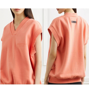 GOD复线Essentials薄绒V领背心男女潮牌FOG无袖 上衣 FEAR 正品