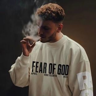 GOD FOG联名RRR123高街加绒宽松男女圆领卫衣潮牌 FEAR 正品