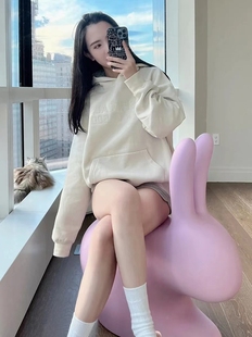 正品 FEAR 奶白色ESSENTIALS连帽卫衣FOG GOD复线植绒潮牌 新款