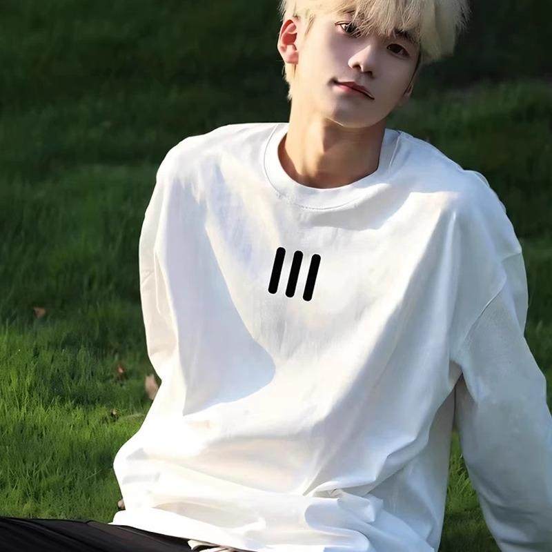 FEAR OF GOD FOG联名三条杠美式潮牌宽松打底衫休闲圆领长袖T恤男