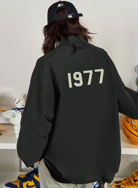 FOG FEAR OF GOD复线ESSENTIALS植绒1977教练夹克外套男女风衣潮