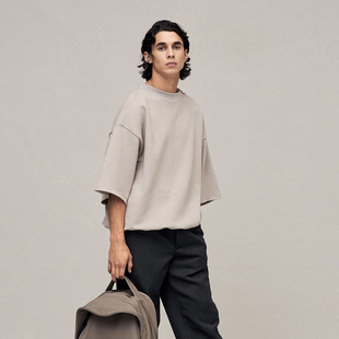 FOG第七季 加绒卫衣短袖 GOD 褪色喷砂圆领男女宽松潮 主线FEAR