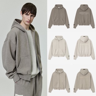 24FW美式 正品 FOG复线 ERROR 高街印花男女拉链卫衣 ESSENTIALS