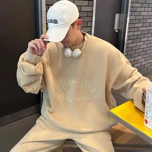 GOD秋冬加绒圆领宽松卫衣男女 FOG复线ESSENTIALS美式 潮牌FEAR