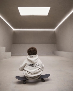 ESSENTIALS儿童连帽卫衣FOG宽松加绒外套潮牌fear god 正品 童装