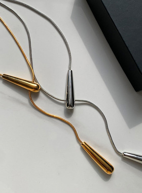 可调节长款简约吊坠毛衣项链女秋冬衣服配饰穿搭轻奢高级感蛇骨链