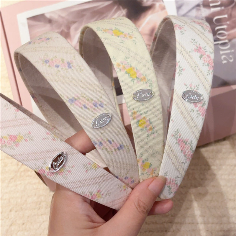 韩国新款ins超仙森系碎花条纹发箍洗脸束发带发卡发窟头箍发饰女