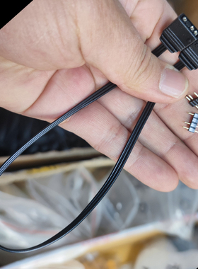 ARGB 5V 3针 母对母黑色排线30cm延长线配针 24AWG全铜线 30cm