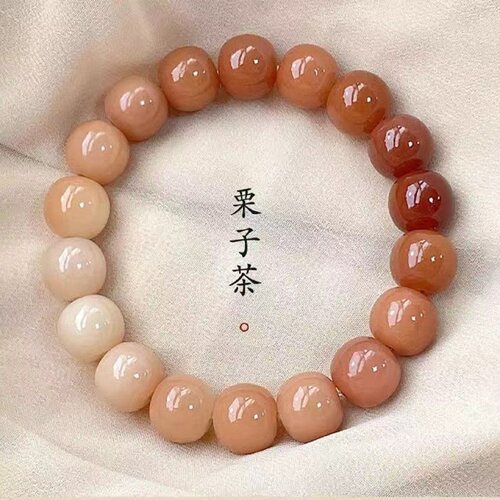 粉紫色白玉菩提根手串女绕指柔文玩手串菩提子佛珠学生盘玩手链男