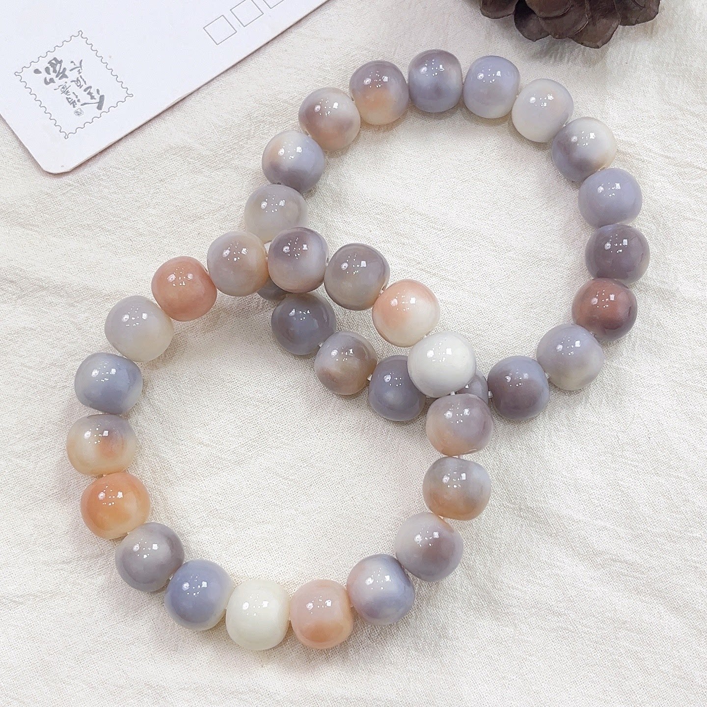 天然柑橘多宝菩提手串老料菩提子单圈绕指柔盘玩佛珠文玩男女手链