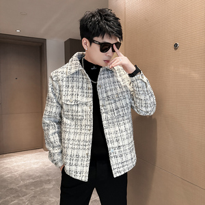 312A-9909-P130 控170 秋冬季呢子韩版男装夹克潮流高级秋冬上衣B图片