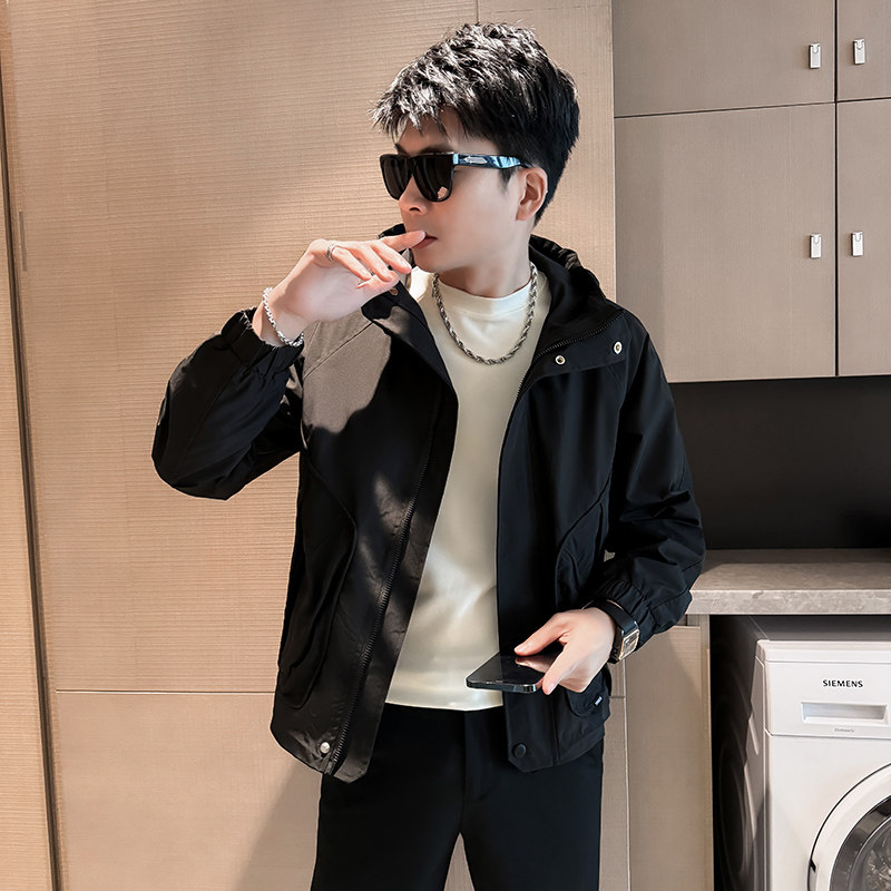 312A-2825-P115 控158 秋季新款社会小伙夹克外套男潮流韩版上衣B图片