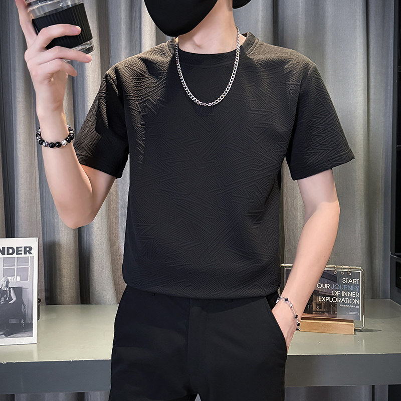 T58-P45控68新款社会小伙短袖T恤宽松潮流男士半袖衬衫体恤A,男装T恤,星座312A