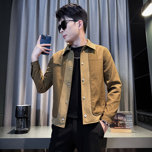 312A-J503-P98 控138 春季新款社会小伙夹克外套男潮流韩版上衣E图片