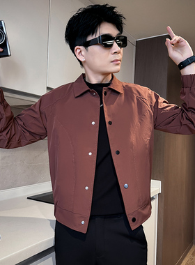 312A-J519-P98 控138 秋季新款社会小伙夹克外套男潮流韩版上衣D