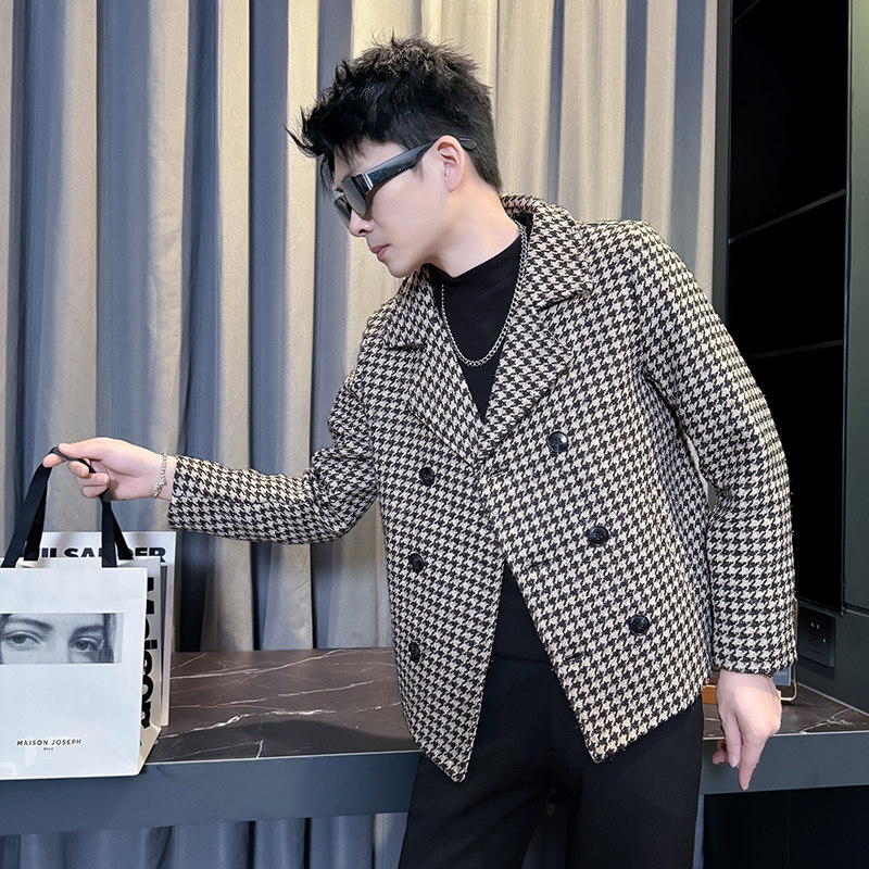 312A-S55-P130 控170 秋冬季呢子韩版男装夹克潮流高级秋冬上衣A图片