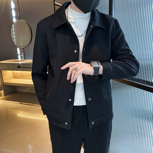 312A-2377-P120 控165 秋季新款社会小伙夹克外套男潮流韩版上衣B图片