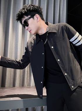 312A-J526-P98 控138 秋季新款社会小伙夹克外套男潮流韩版上衣C