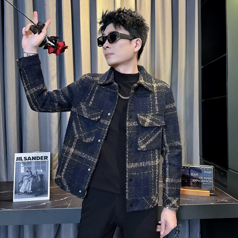 312A-S53-P130控170秋冬季呢子韩版男装夹克潮流高级秋冬上衣C,男装夹克,星座312A