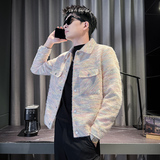 312A-J535-P130控170秋季新款社会小伙夹克外套男潮流韩版上衣B，男装夹克，星座312A