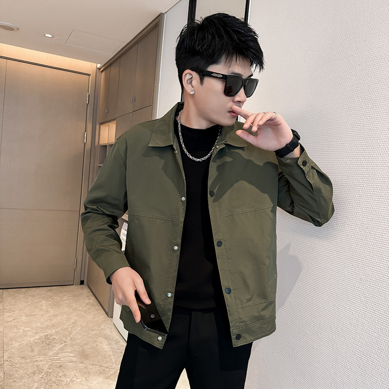 312A-2823-P100 控138 秋季新款社会小伙夹克外套男潮流韩版上衣A图片