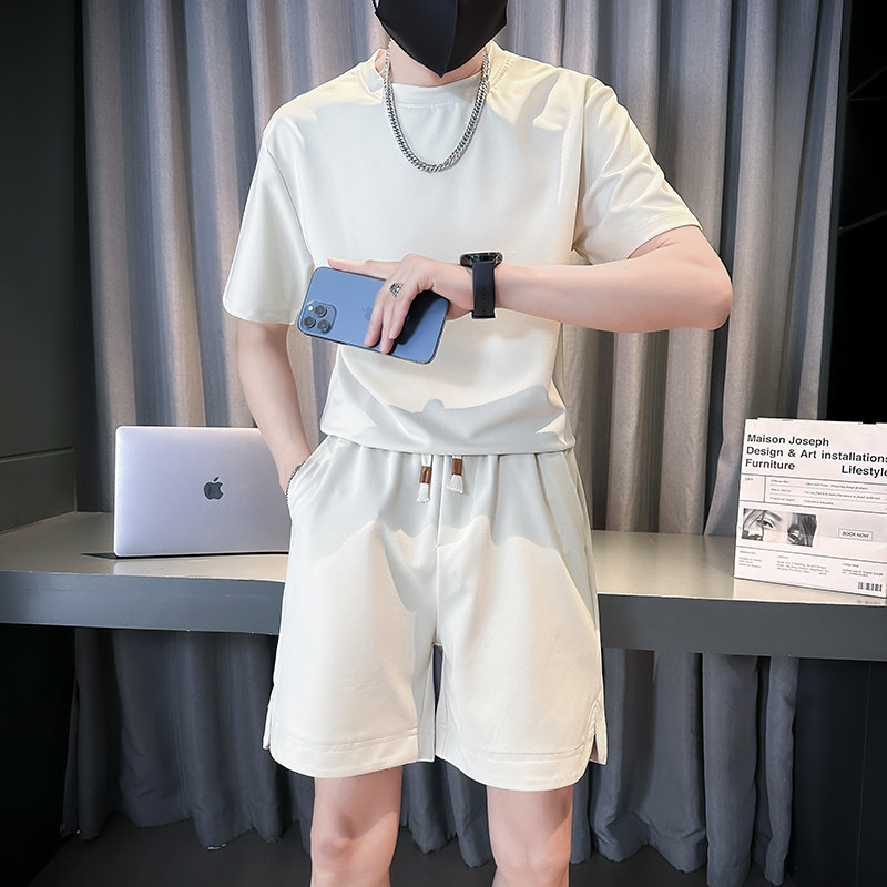287608-P96控138夏季店主风工装套装夏装韩版运动服C,男装休闲套装,星座312A