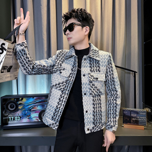 312A-S60-P130 控170 秋冬季呢子韩版男装夹克潮流高级秋冬上衣D图片