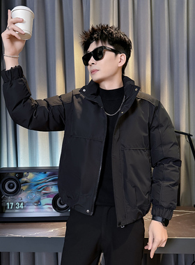 312A-M09-P138控178  冬季男士潮牌棉衣外套韩版潮流夹克棉袄D