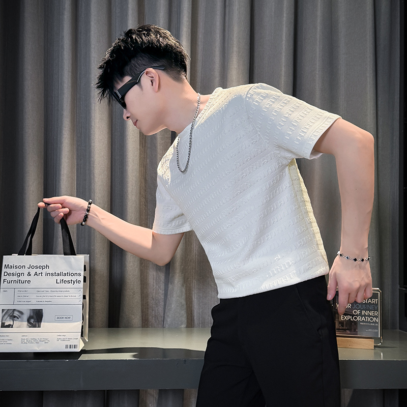 T53-P45控68新款社会小伙短袖T恤宽松潮流男士半袖衬衫体恤A，男装T恤，星座312A