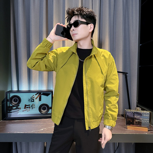 312A-J609-P98 控145 春季新款社会小伙夹克外套男潮流韩版上衣Q图片