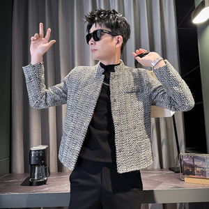 312A-J528-P130 控170 秋季新款社会小伙夹克外套男潮流韩版上衣B图片