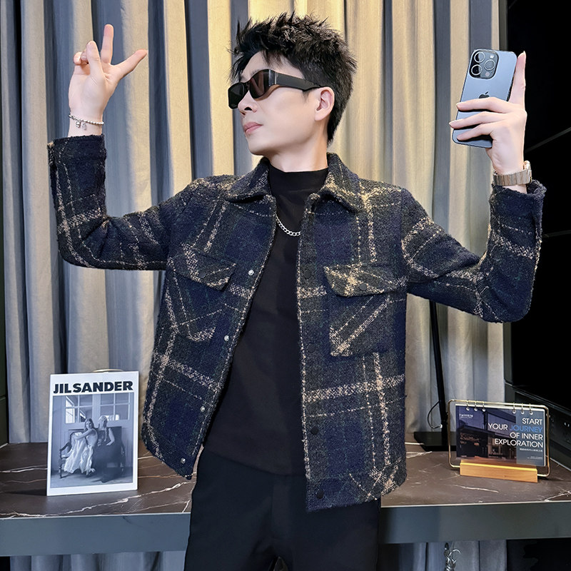 312A-S53-P130控170秋冬季呢子韩版男装夹克潮流高级秋冬上衣C,男装夹克,星座312A