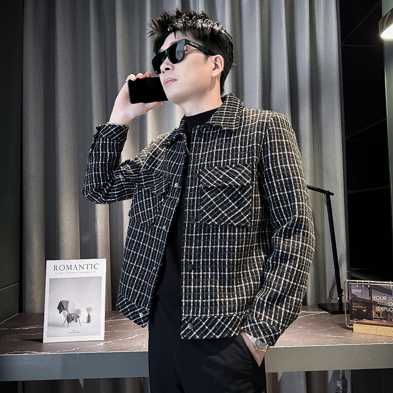 312A-J529-P130控170秋季新款社会小伙夹克外套男潮流韩版上衣B,男装夹克,星座312A