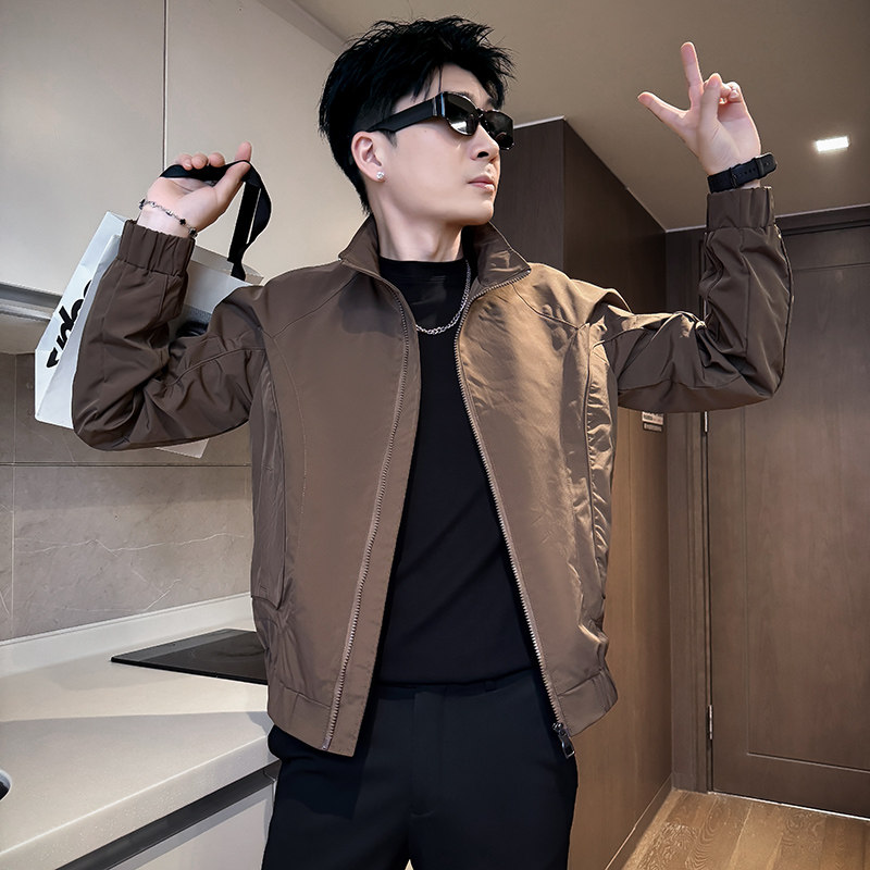 312A-J523-P98控138秋季新款社会小伙夹克外套男潮流韩版上衣D,男装夹克,星座312A