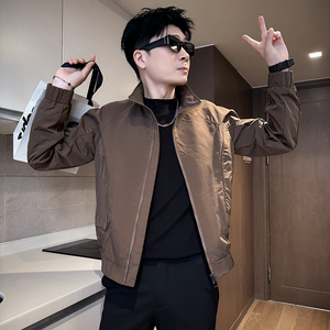 312A-J523-P98 控138 秋季新款社会小伙夹克外套男潮流韩版上衣D图片