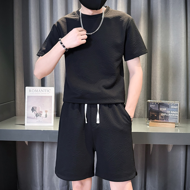 K58T58-P90控136夏季社会小伙工装套装夏装韩版运动服A,男装休闲套装,星座312A