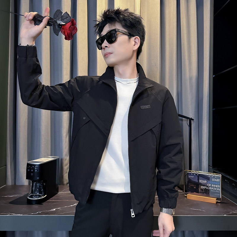 312A-J544-P98控138秋季新款社会小伙夹克外套男潮流韩版上衣A,男装夹克,星座312A