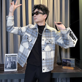 312A-S52-P130控170秋冬季呢子韩版男装夹克潮流高级秋冬上衣B，男装夹克，星座312A