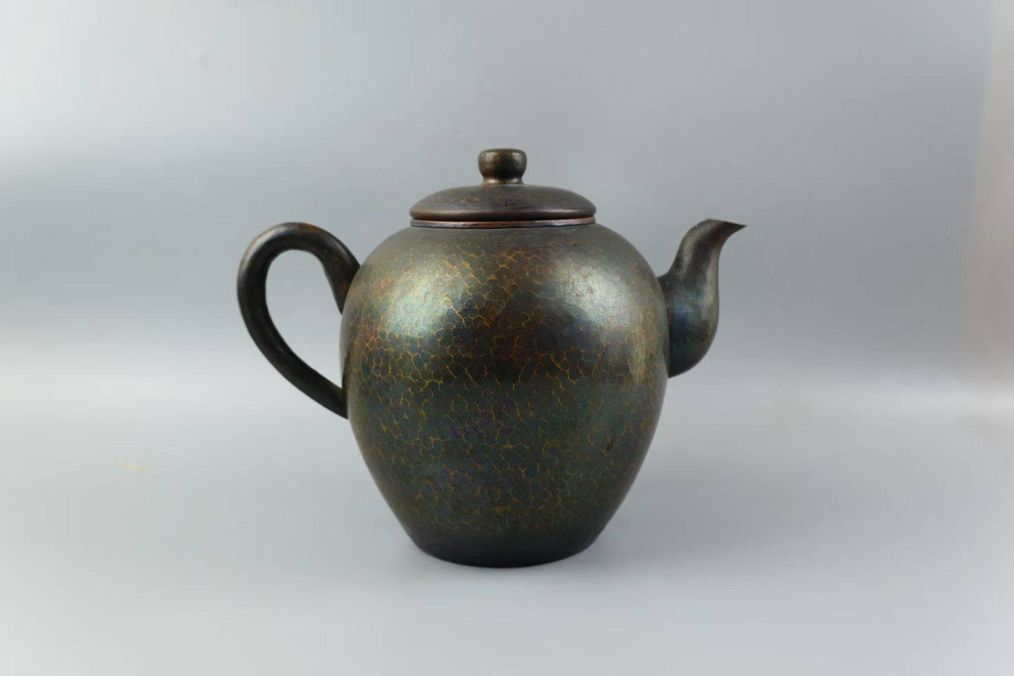 日本茶道铜壶 铜水注 紫铜手工茶壶