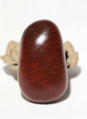 油润66.51克红沁红玉把件摆件手玩料和田玉籽料原石原料独籽