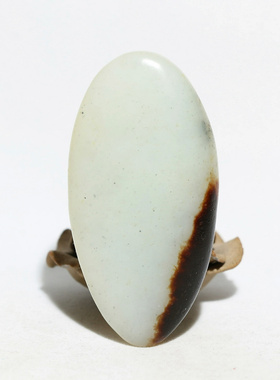 老红皮89.1克墨星白玉把件◆新疆和田玉籽料原石原料天然真皮籽玉