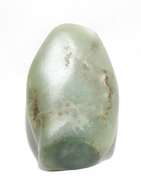 带翠272.4克青白玉把件新疆和田玉籽料原石原料籽玉独籽