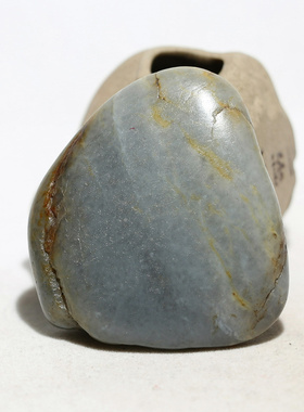 84.9克青花吊坠把玩件挂坠新疆和田玉籽料原石原料天然真皮籽玉